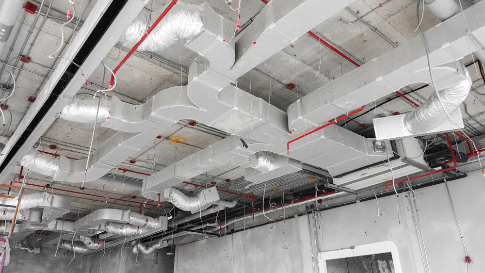 P3 ducting insulation system on ceiling